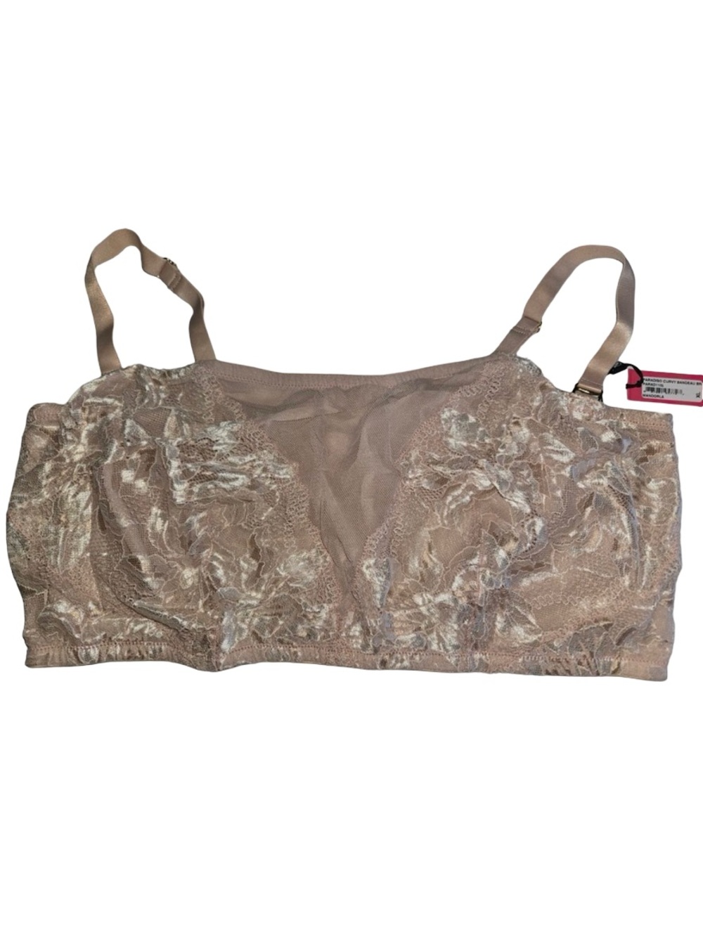 Cosabella "Paradiso" Curvy Bandeau Bra in the shade Mandorla, Size XL NWT